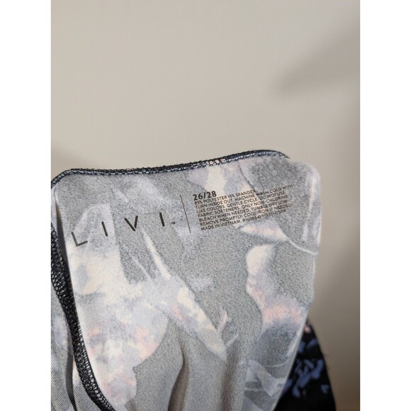 LIVI Womens Floral High Waist Cropped Leggings Plus Sz 26/28 Yoga Gym Training - Picture 6 of 7